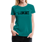 Load image into Gallery viewer, Lacrosse Player Women’s Premium T-Shirt - teal
