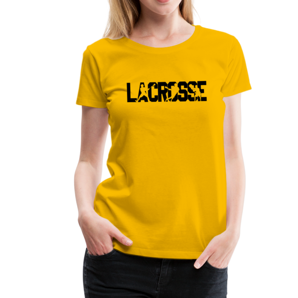 Lacrosse Player Women’s Premium T-Shirt - sun yellow