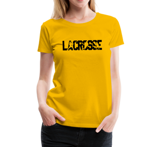 Lacrosse Player Women’s Premium T-Shirt - sun yellow