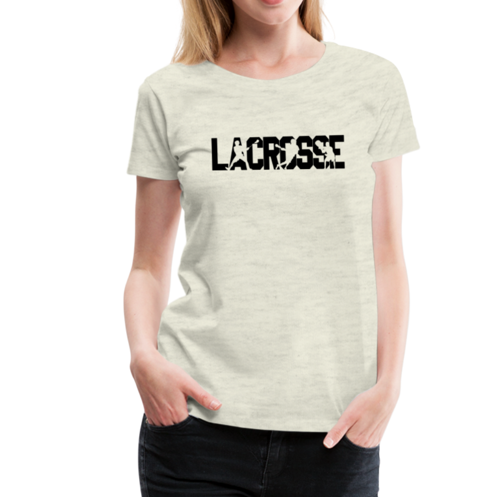 Lacrosse Player Women’s Premium T-Shirt - heather oatmeal