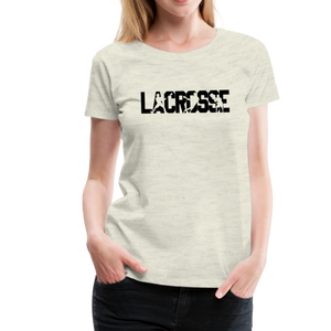 Lacrosse Player Women’s Premium T-Shirt - heather oatmeal
