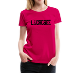 Load image into Gallery viewer, Lacrosse Player Women’s Premium T-Shirt - dark pink
