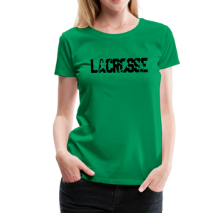 Lacrosse Player Women’s Premium T-Shirt - kelly green