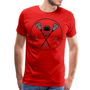 LAX Circle Logo Men's Premium T-Shirt - red