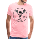 Load image into Gallery viewer, LAX Circle Logo Men&#39;s Premium T-Shirt - pink
