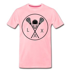 LAX Circle Logo Men's Premium T-Shirt - pink