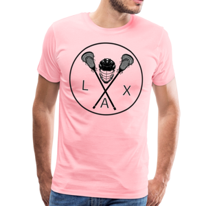 LAX Circle Logo Men's Premium T-Shirt - pink
