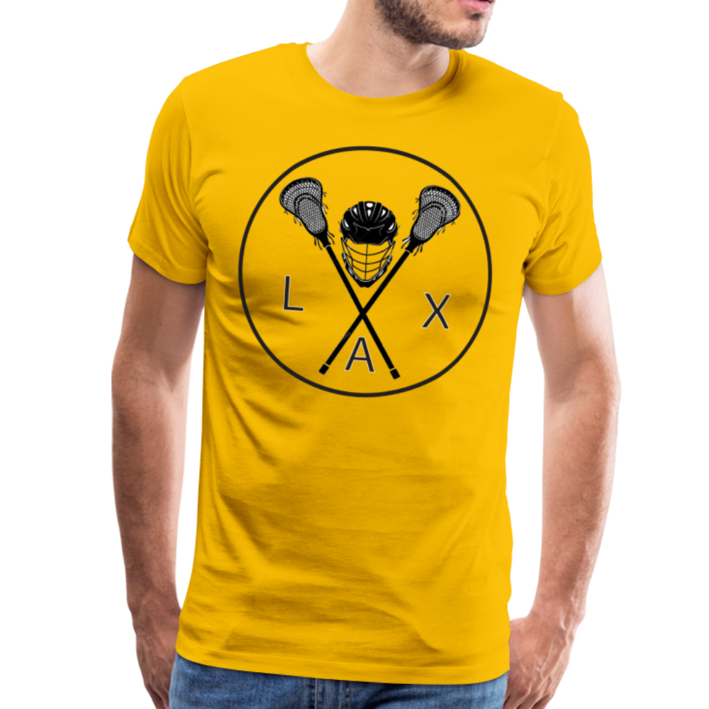 LAX Circle Logo Men's Premium T-Shirt - sun yellow