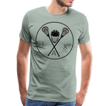 Load image into Gallery viewer, LAX Circle Logo Men&#39;s Premium T-Shirt - steel green
