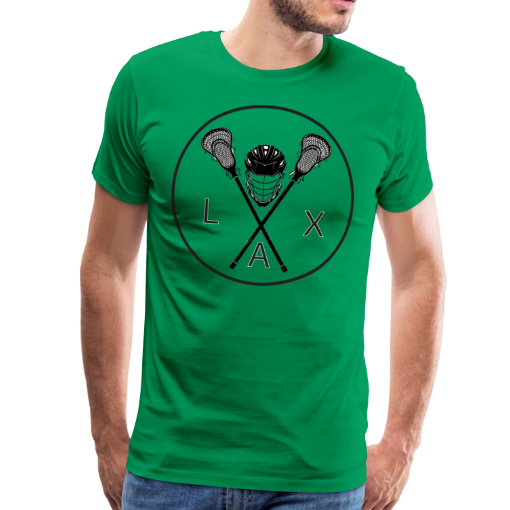 LAX Circle Logo Men's Premium T-Shirt - kelly green