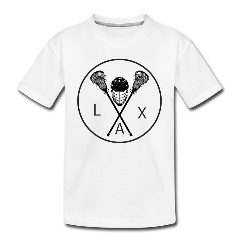 LAX Circle Logo Kids' Premium T-Shirt - white