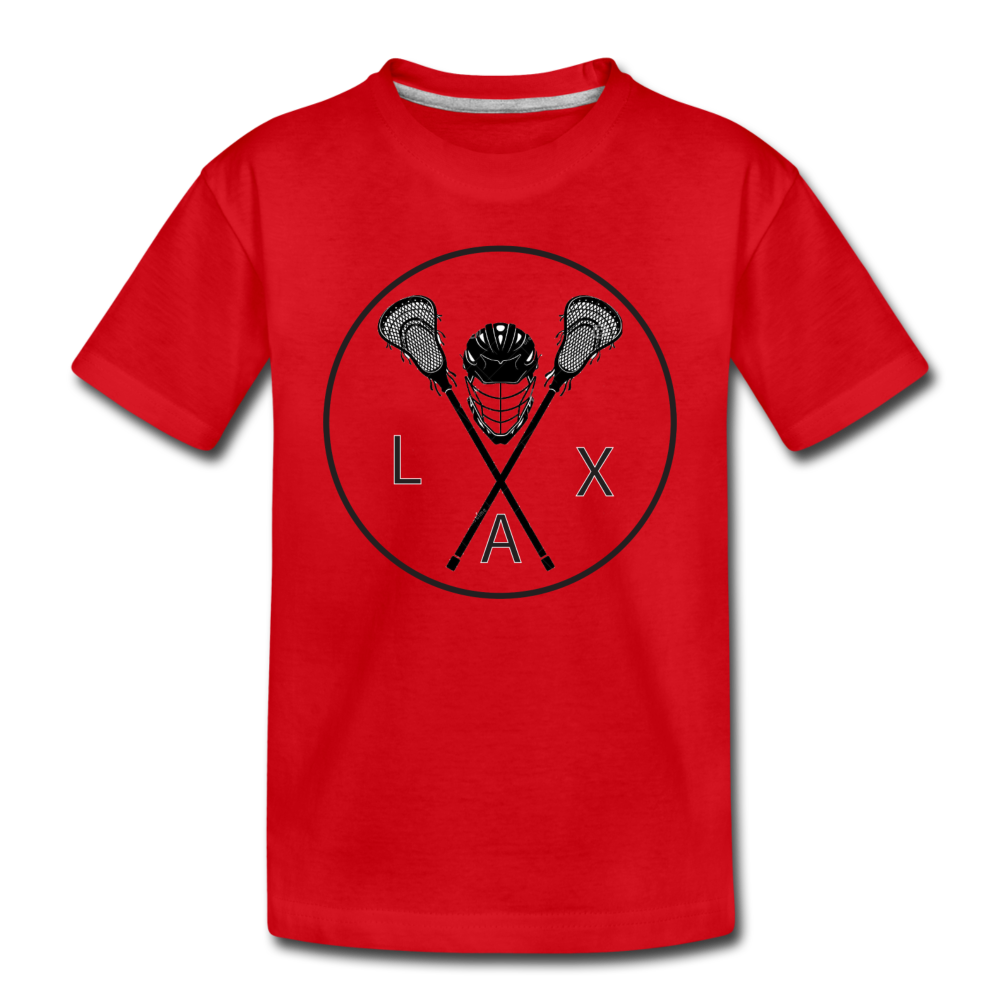 LAX Circle Logo Kids' Premium T-Shirt - red