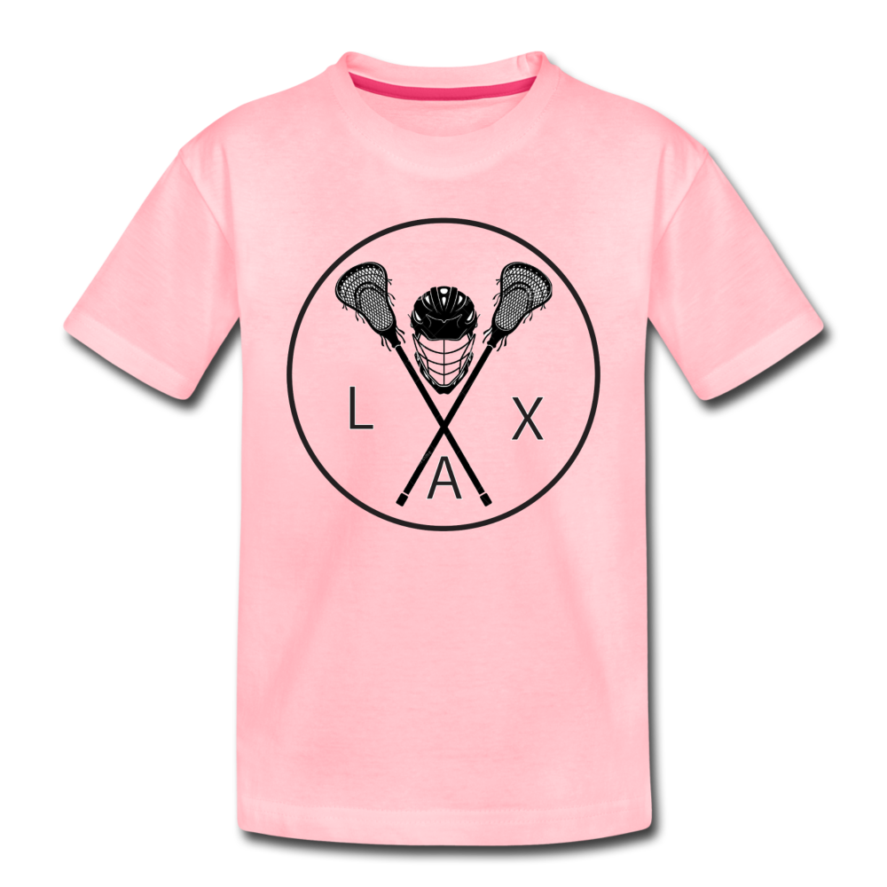 LAX Circle Logo Kids' Premium T-Shirt - pink