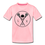 Load image into Gallery viewer, LAX Circle Logo Kids&#39; Premium T-Shirt - pink
