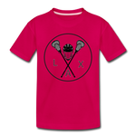 Load image into Gallery viewer, LAX Circle Logo Kids&#39; Premium T-Shirt - dark pink
