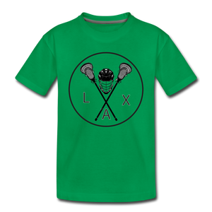 LAX Circle Logo Kids' Premium T-Shirt - kelly green