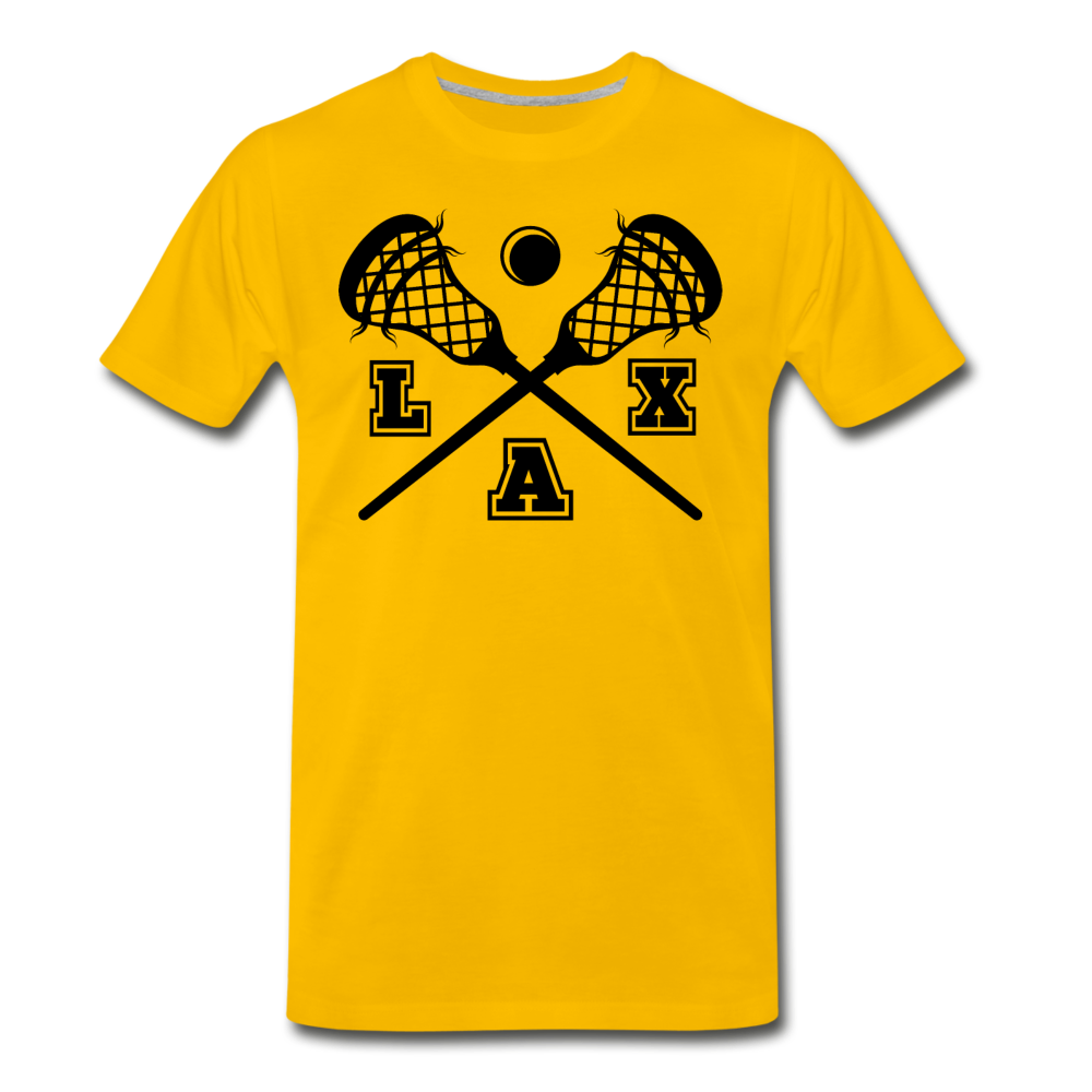 LAX Sticks Men's Premium T-Shirt - sun yellow