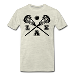 Load image into Gallery viewer, LAX Sticks Men&#39;s Premium T-Shirt - heather oatmeal
