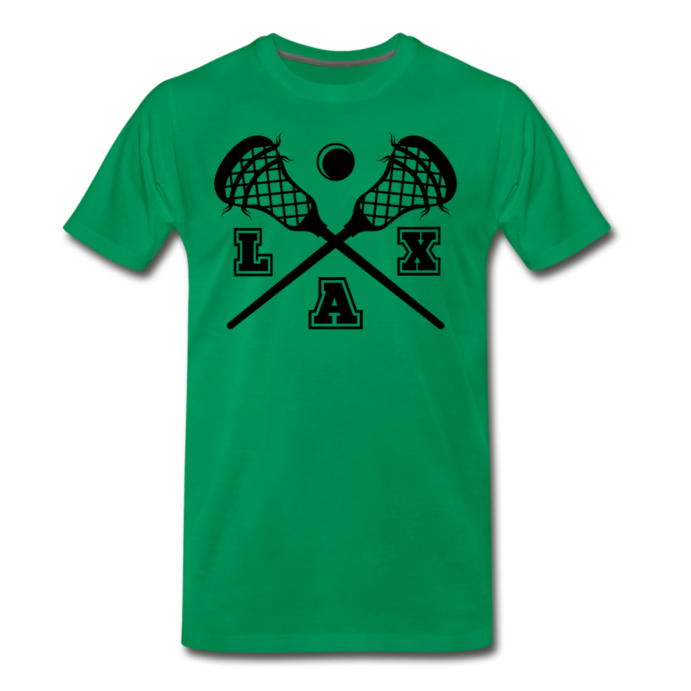 LAX Sticks Men's Premium T-Shirt - kelly green