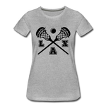 Load image into Gallery viewer, LAX Sticks Women’s Premium T-Shirt - heather gray
