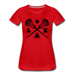 Load image into Gallery viewer, LAX Sticks Women’s Premium T-Shirt - red
