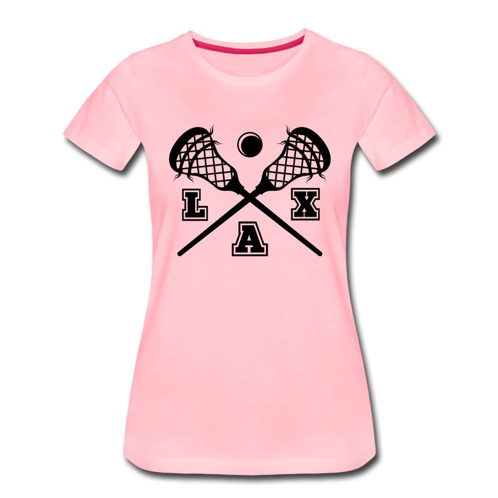 LAX Sticks Women’s Premium T-Shirt - pink