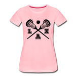 Load image into Gallery viewer, LAX Sticks Women’s Premium T-Shirt - pink
