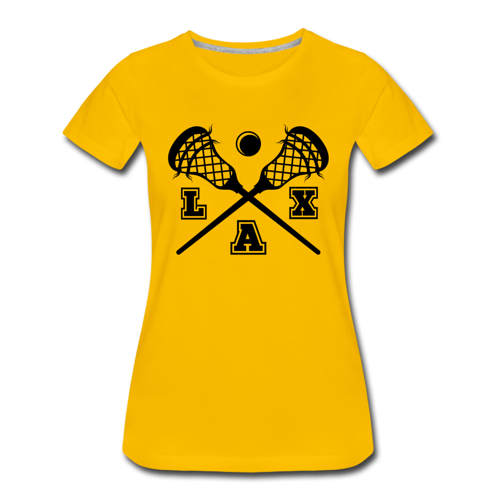 LAX Sticks Women’s Premium T-Shirt - sun yellow