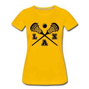 LAX Sticks Women’s Premium T-Shirt - sun yellow