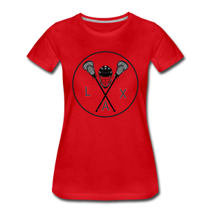 LAX Circle Logo Women’s Premium T-Shirt - red