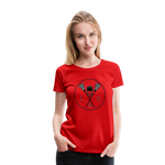 Load image into Gallery viewer, LAX Circle Logo Women’s Premium T-Shirt - red
