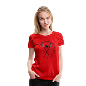 LAX Circle Logo Women’s Premium T-Shirt - red