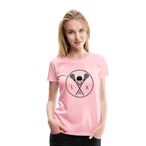 LAX Circle Logo Women’s Premium T-Shirt - pink