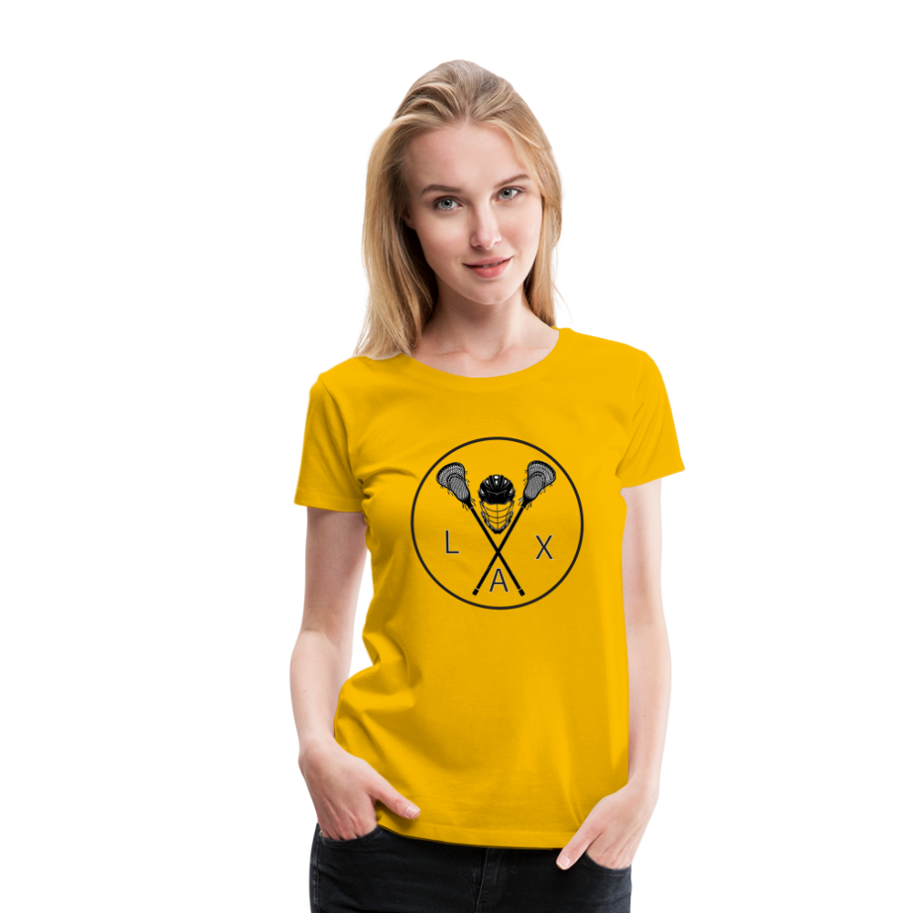 LAX Circle Logo Women’s Premium T-Shirt - sun yellow