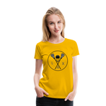 Load image into Gallery viewer, LAX Circle Logo Women’s Premium T-Shirt - sun yellow
