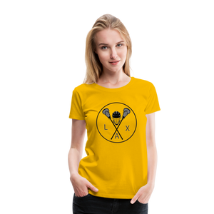 LAX Circle Logo Women’s Premium T-Shirt - sun yellow