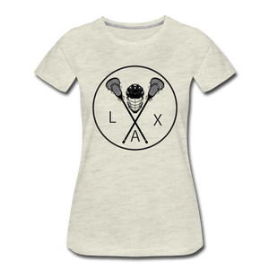LAX Circle Logo Women’s Premium T-Shirt - heather oatmeal