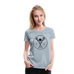 Load image into Gallery viewer, LAX Circle Logo Women’s Premium T-Shirt - heather ice blue

