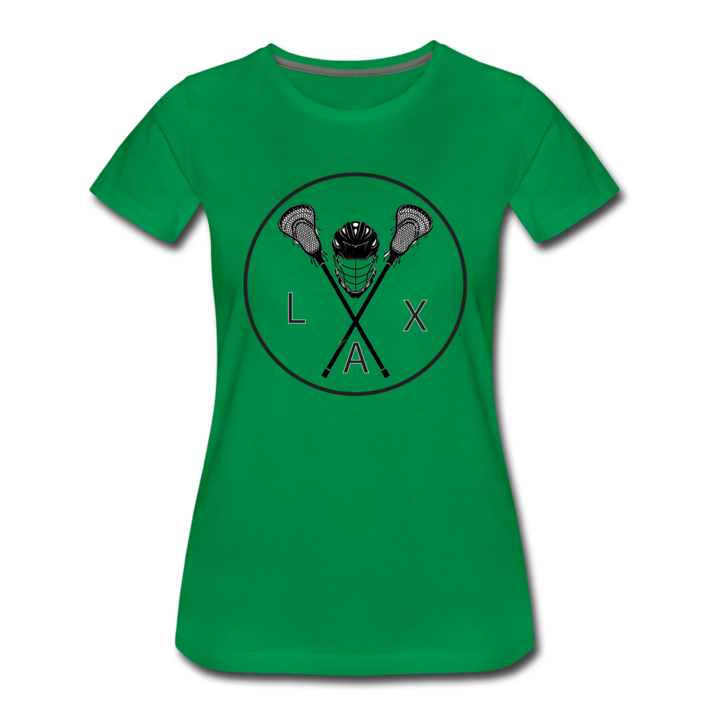 LAX Circle Logo Women’s Premium T-Shirt - kelly green