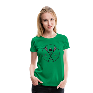 LAX Circle Logo Women’s Premium T-Shirt - kelly green