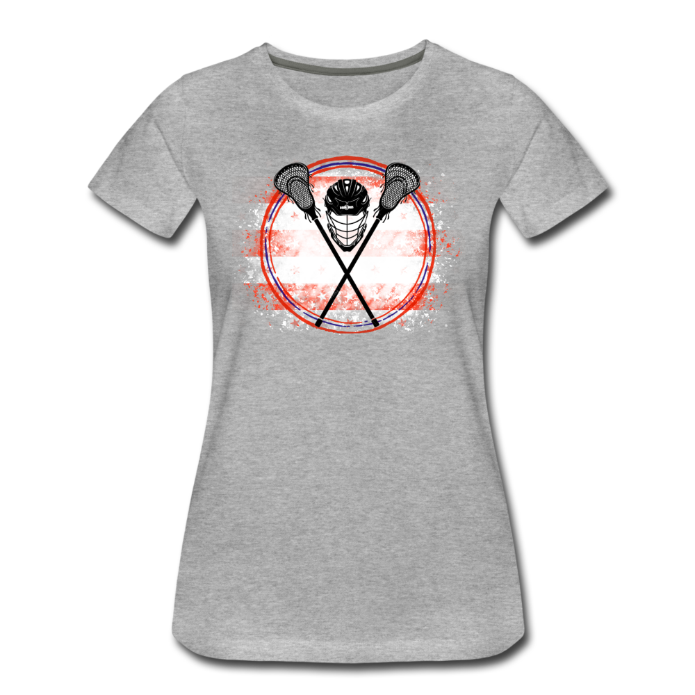 LAX Patriot Women’s Premium T-Shirt - heather gray