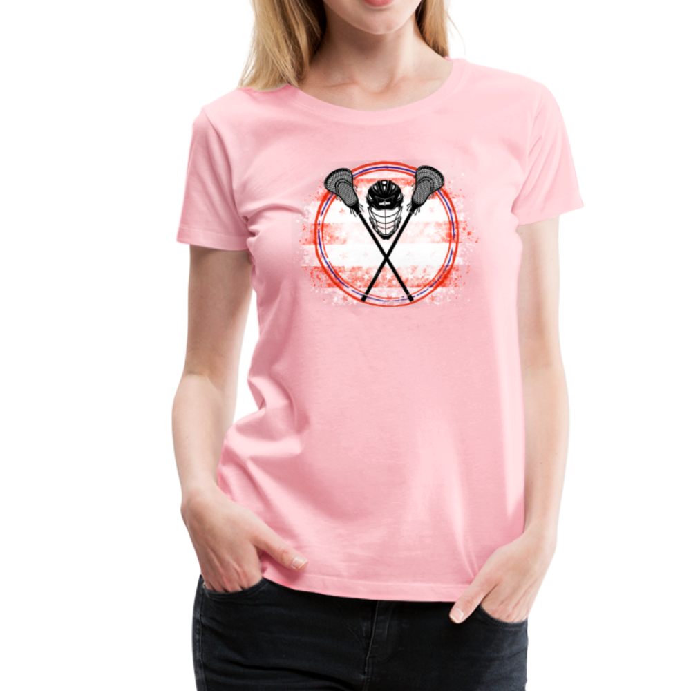 LAX Patriot Women’s Premium T-Shirt - pink