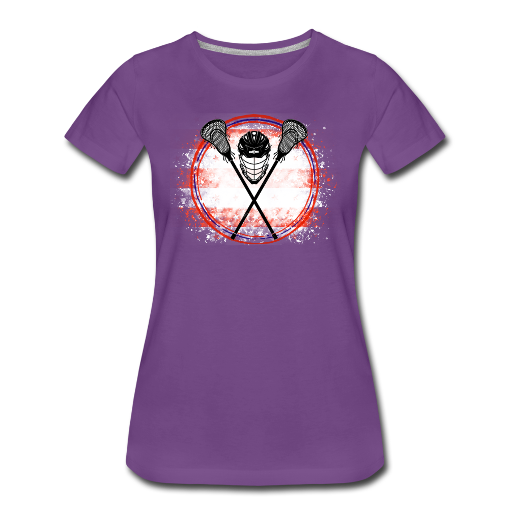 LAX Patriot Women’s Premium T-Shirt - purple