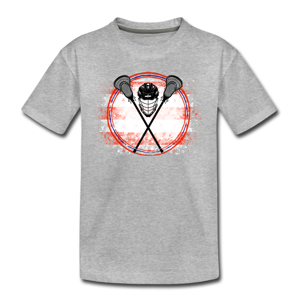 LAX Patriot Kids' Premium T-Shirt - heather gray