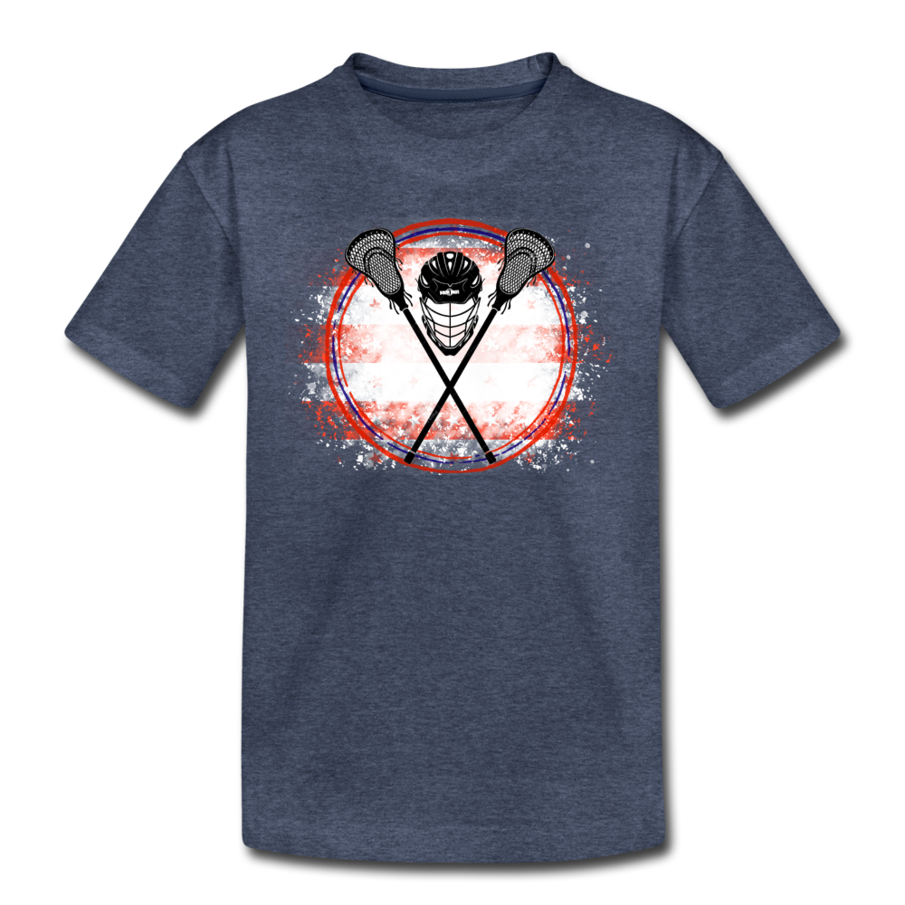 LAX Patriot Kids' Premium T-Shirt - heather blue