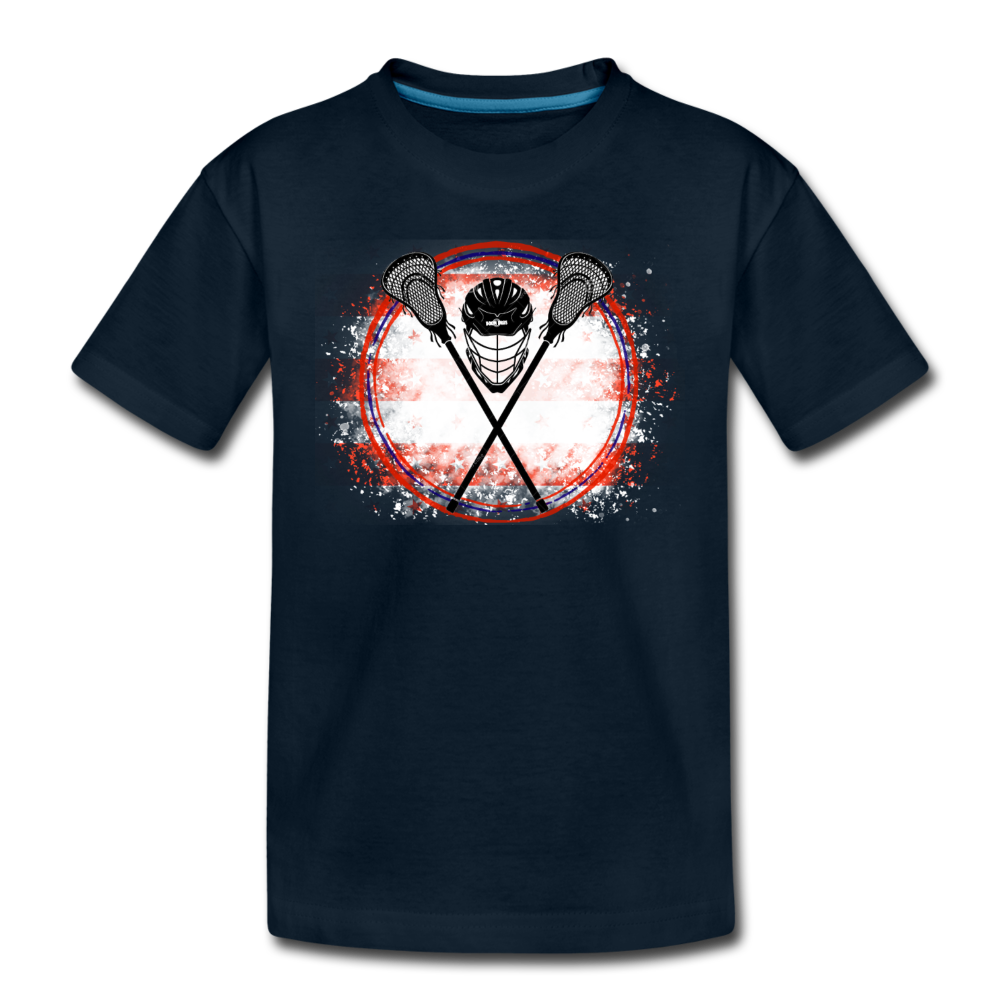LAX Patriot Kids' Premium T-Shirt - deep navy