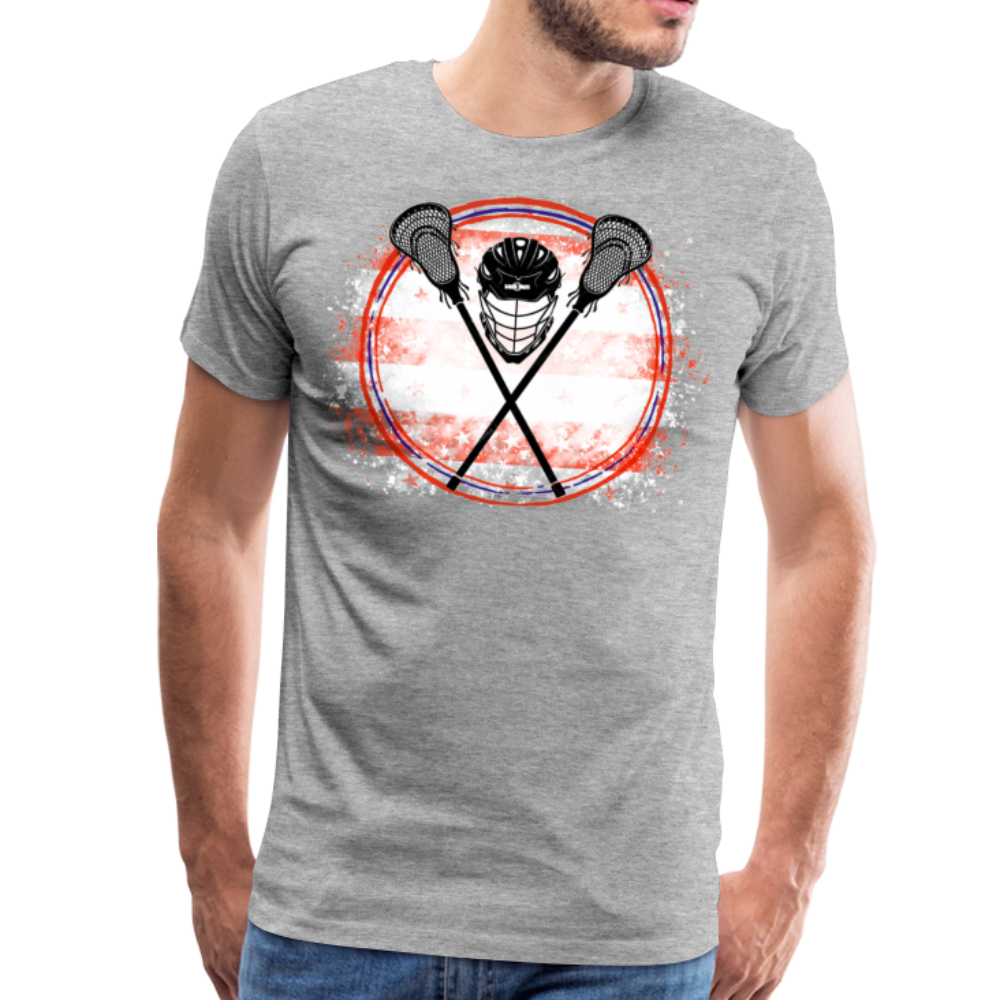 LAX Patriot Men's Premium T-Shirt - heather gray