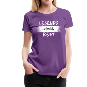 Legends Never Rest Women’s Premium T-Shirt - purple