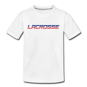 Lacrosse USA Boom Kids' Premium T-Shirt - white