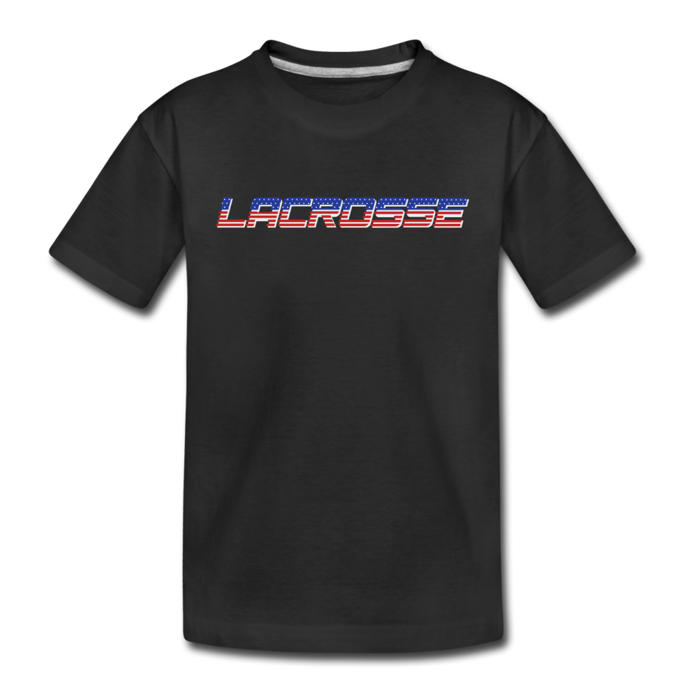 Lacrosse USA Boom Kids' Premium T-Shirt - black